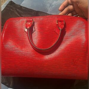 🔥Authentic LV Speedy 25 red Epi-Leather w/ lock & key🔥 EUC